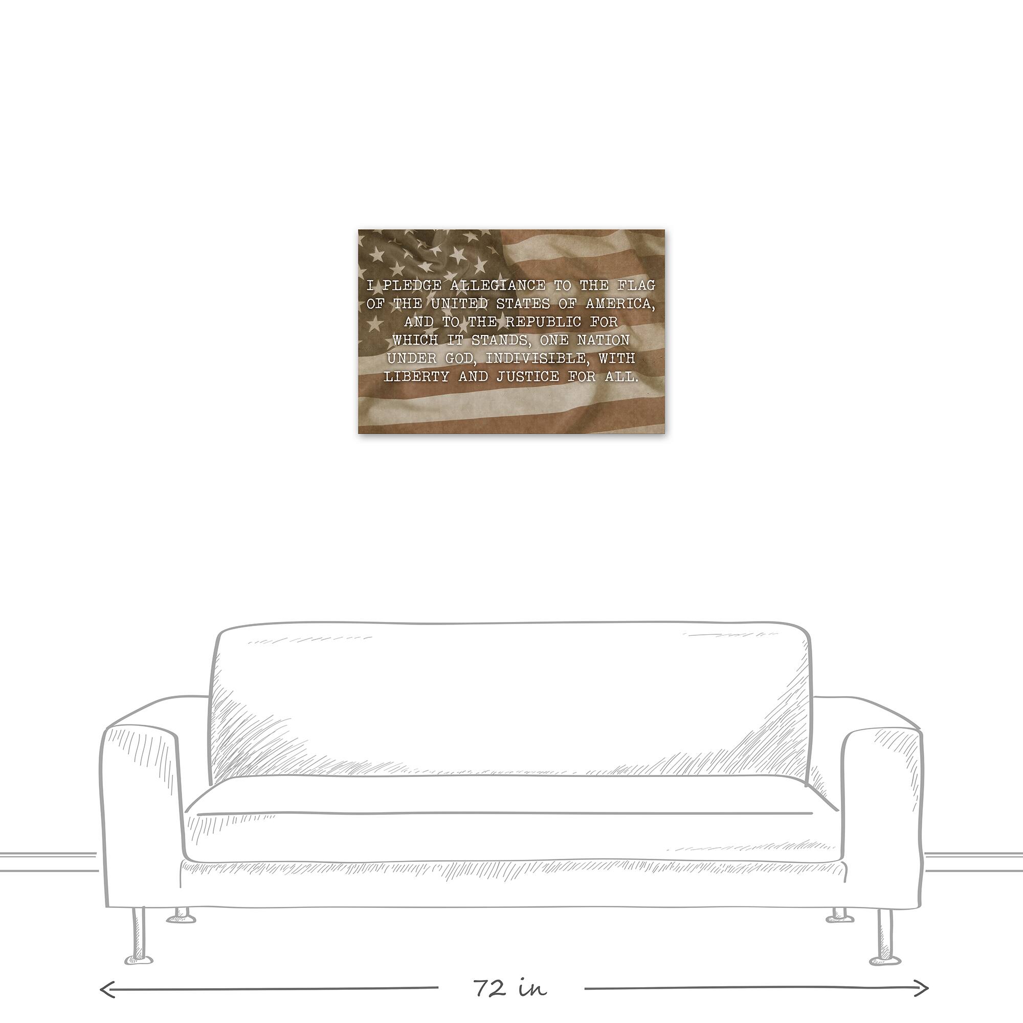 Pledge of Allegiance Canvas Wall Art
